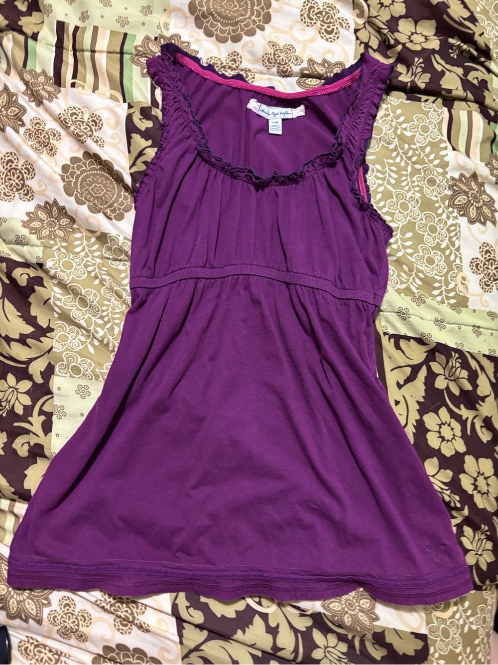 Y2K purple babydoll top